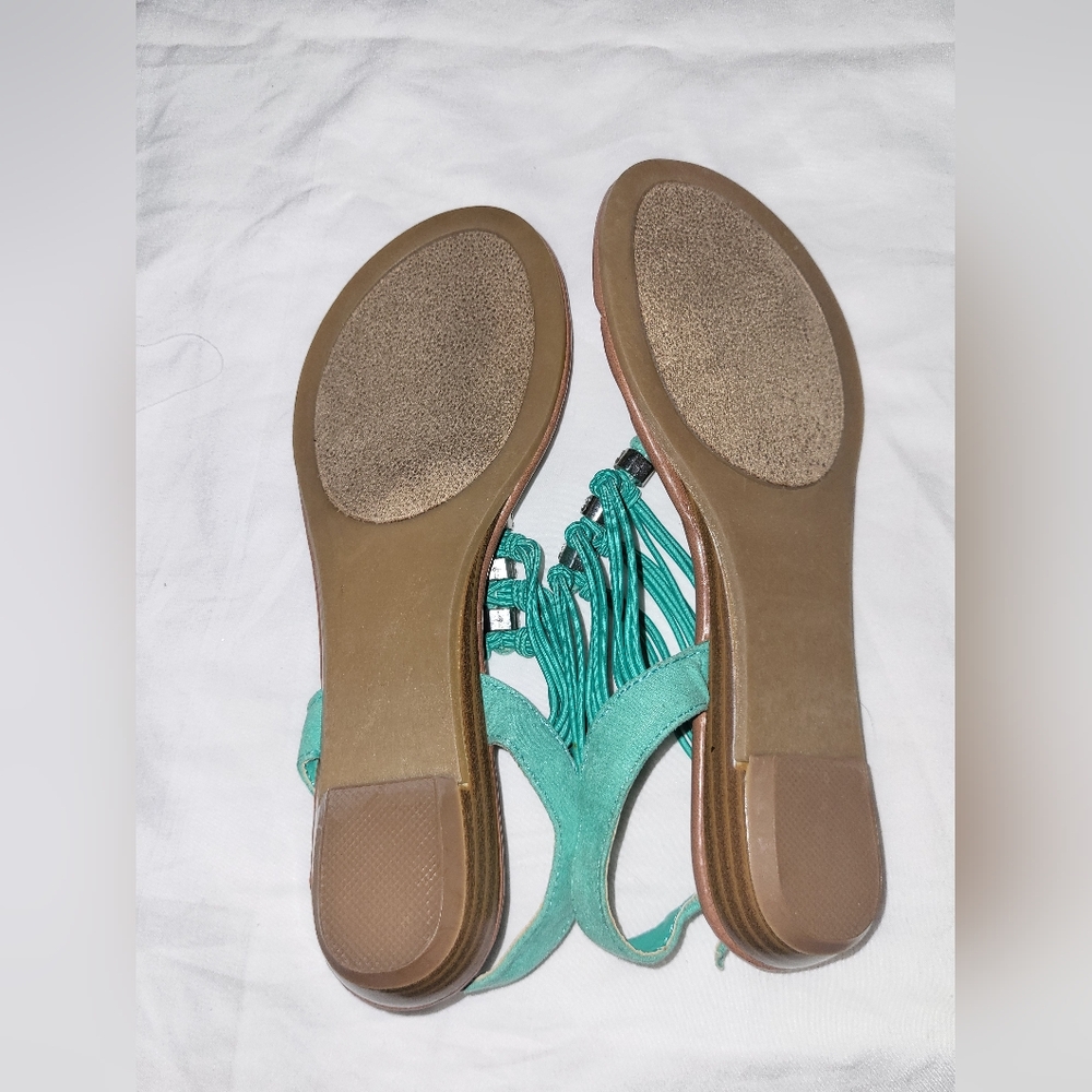 Madden Girl Turquoise Beaded Sandals* - Picture 2 of 2